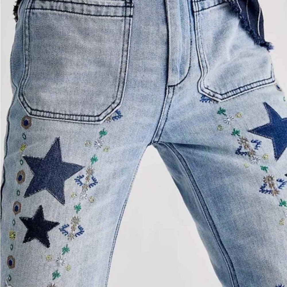 Free People Delphine sz30 embroidered jeans. - Picture 2 of 13